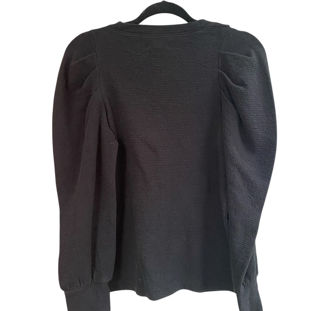 Madewell Dark Brown Puff Sleeve Blouse - Picture 3 of 4